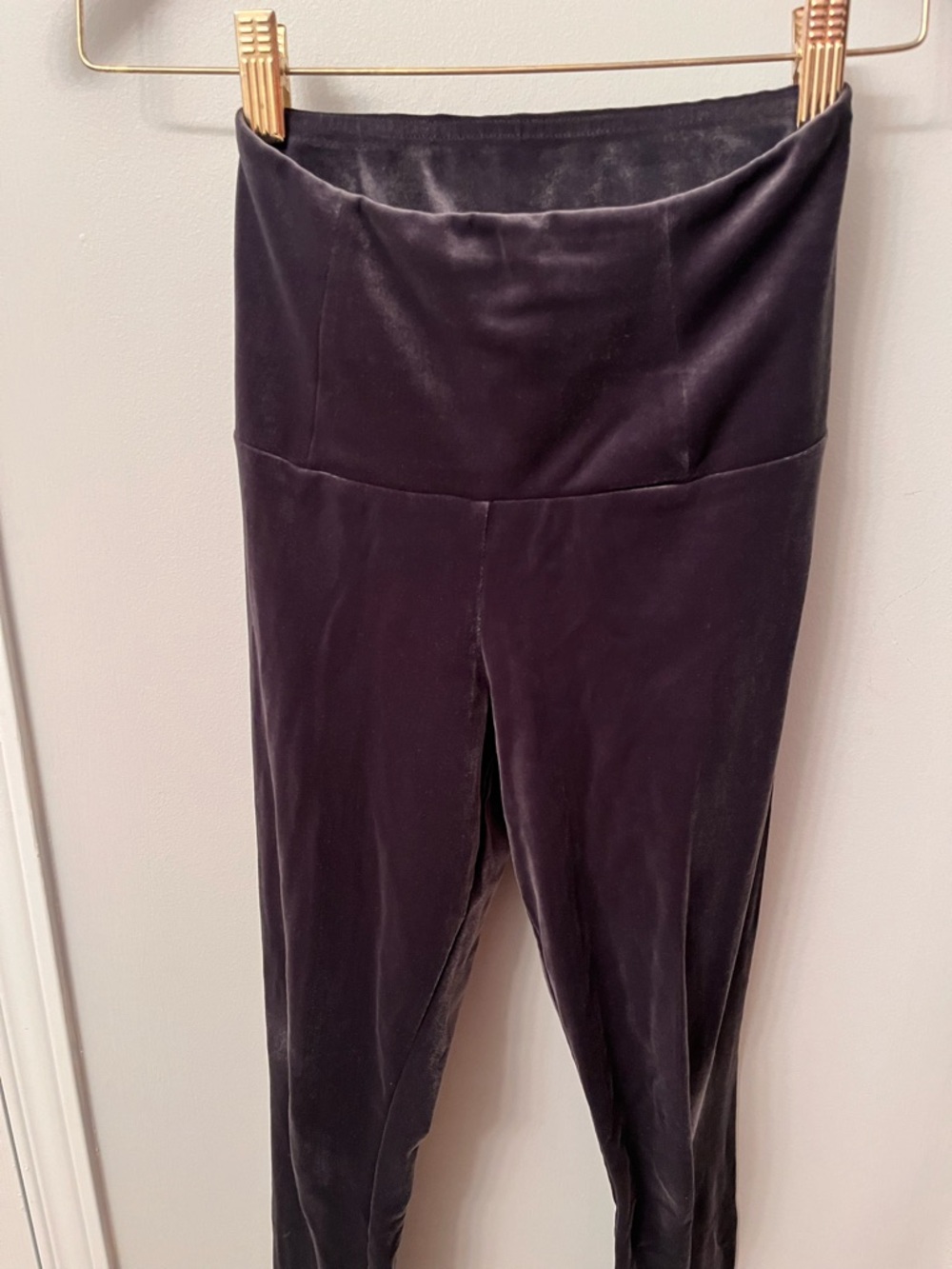 Aritzia x Wilfred Free High-Waist Velvet Leggings - Blue